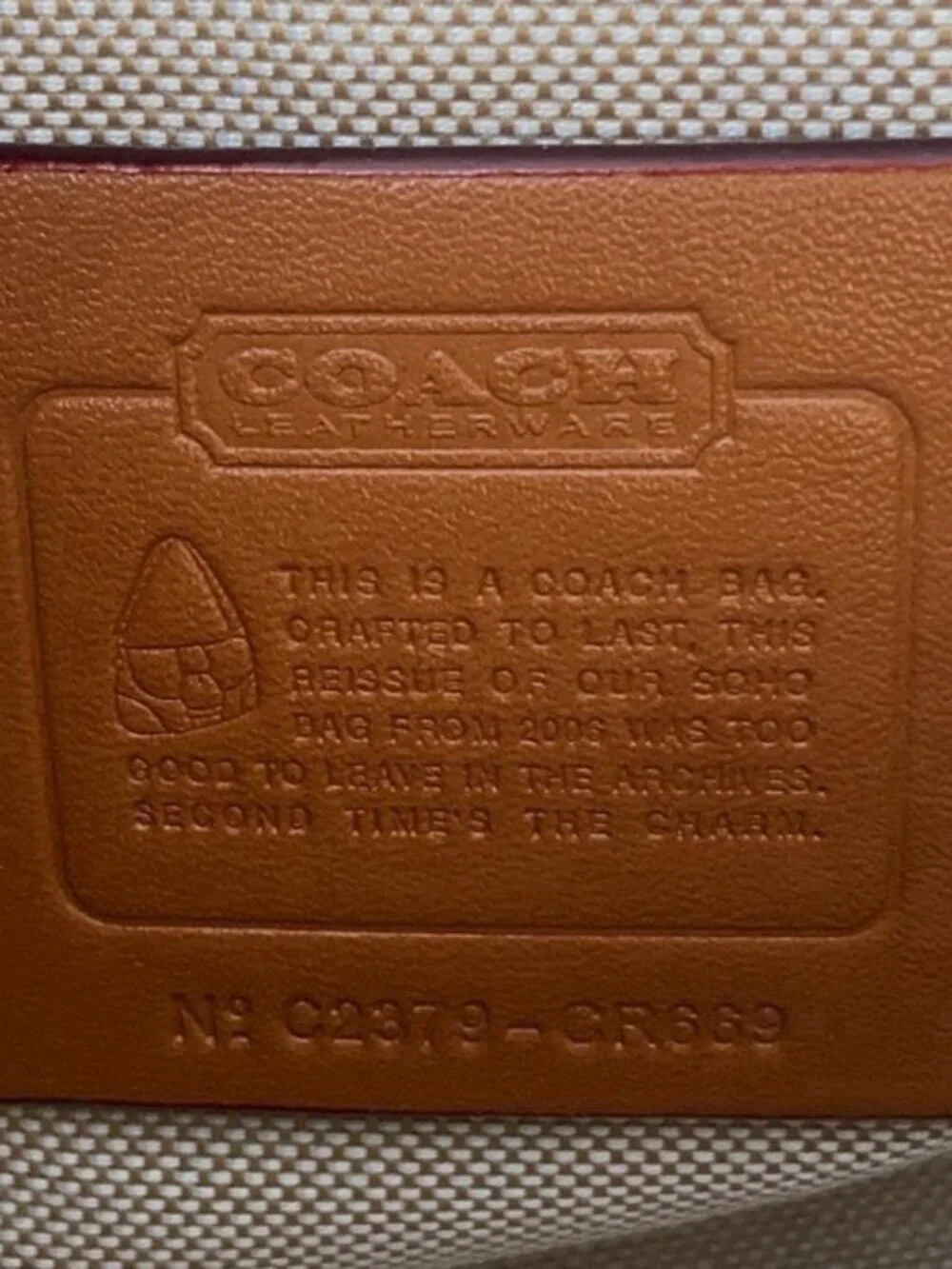 COACH The Soho Flap Off White Smooth Leather Shoulder Bag - Picture 9 of 9